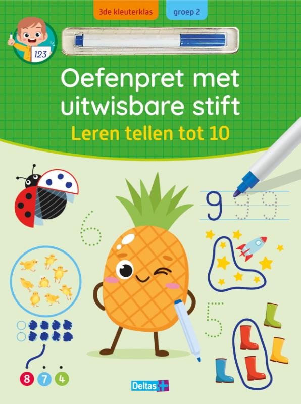 Omslag van Oefenpret met uitwisbare stift - Leren tellen tot 10
