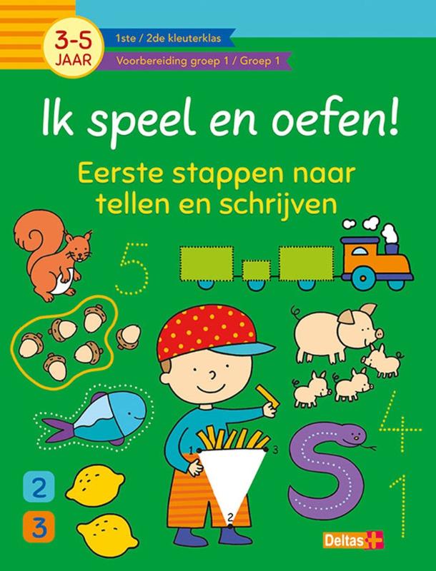 Omslag van Ik speel en oefen! Eerste stappen naar tellen en schrijven (3-5j.)