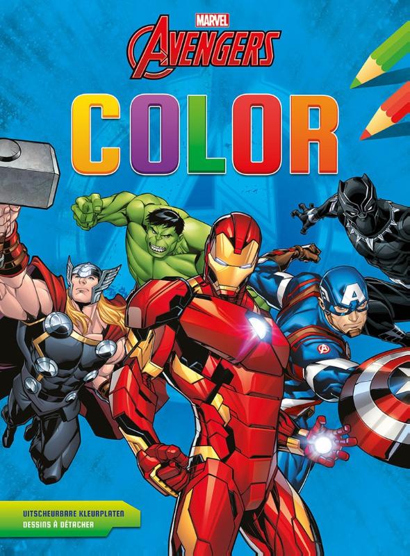 Omslag van Marvel Avengers Color kleurblok / Marvel Avengers bloc de coloriage