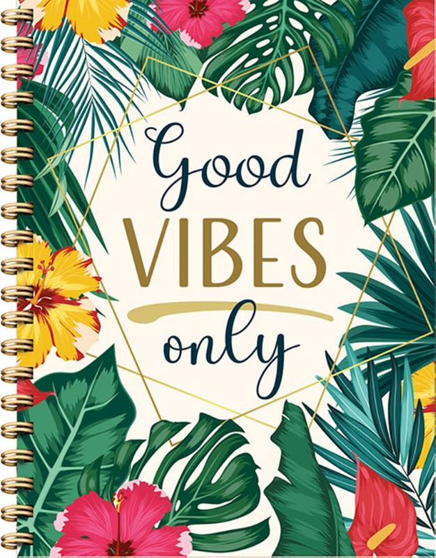 Omslag van Good vibes only - spiraalboek (lijnen) / Good vibes only - Carnet à spirale (ligné)