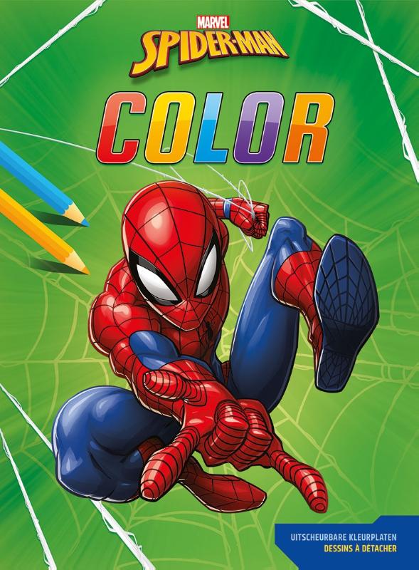 Omslag van Marvel Spider-Man Color kleurblok / Marvel Spider-Man Color bloc de coloriage