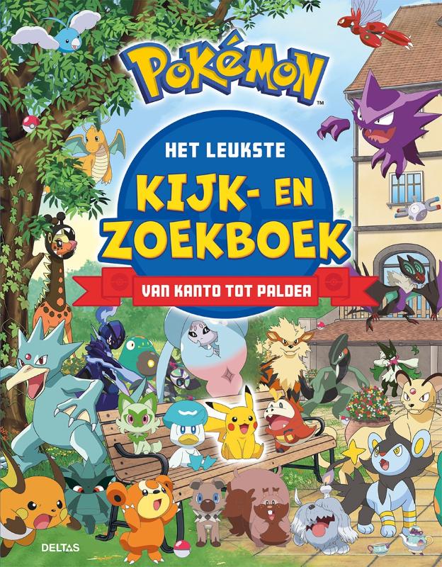 Omslag van Pokémon het leukste kijk- en zoekboek van Kanto tot Paldea