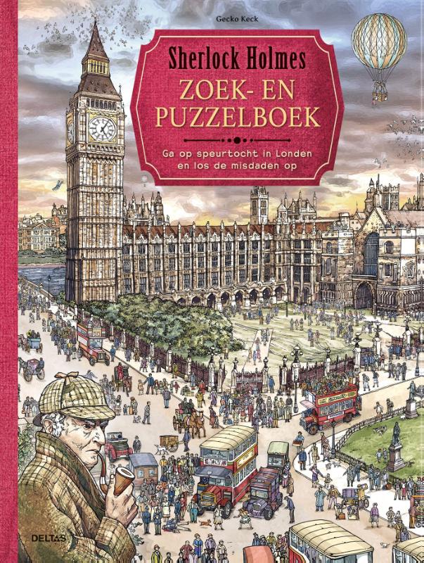 Omslag van Sherlock Holmes zoek- en puzzelboek