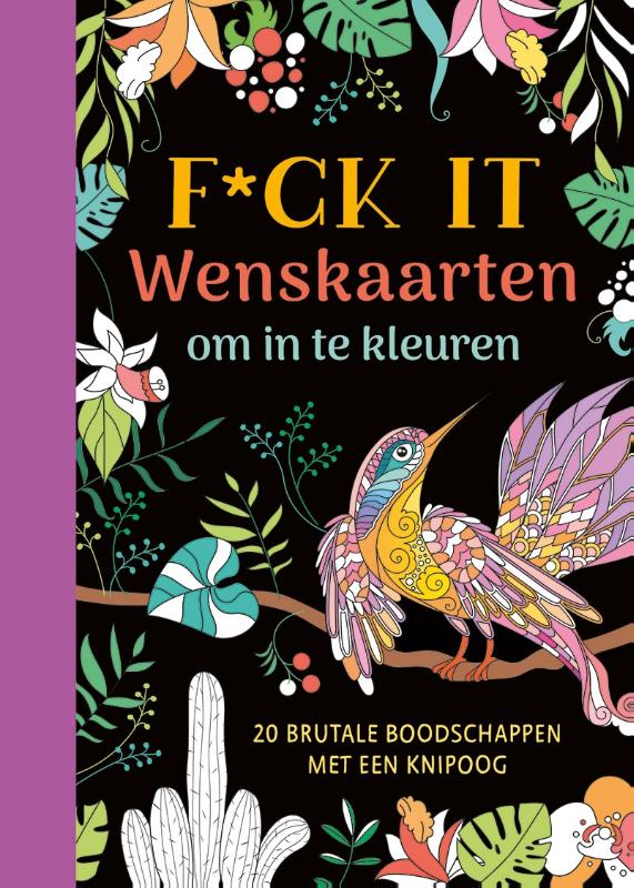 Omslag van F*ck it - Wenskaarten om in te kleuren