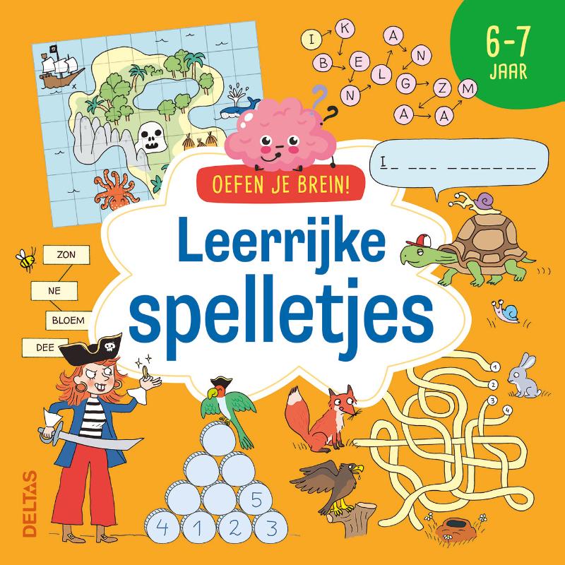 Omslag van Oefen je brein! Leerrijke spelletjes 6-7 jaar