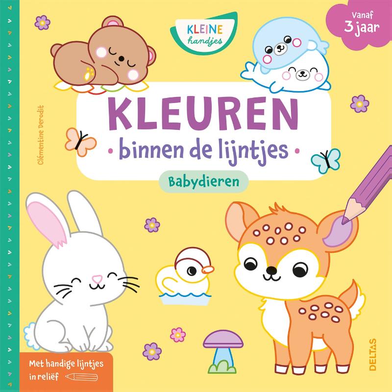 Omslag van Kleuren binnen de lijntjes Kleine Handjes - Babydieren