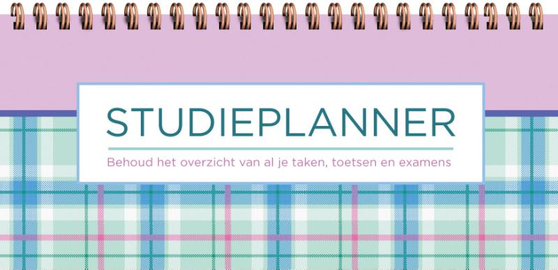 Omslag van Studieplanner (Spiraal) - Lavender Tartan
