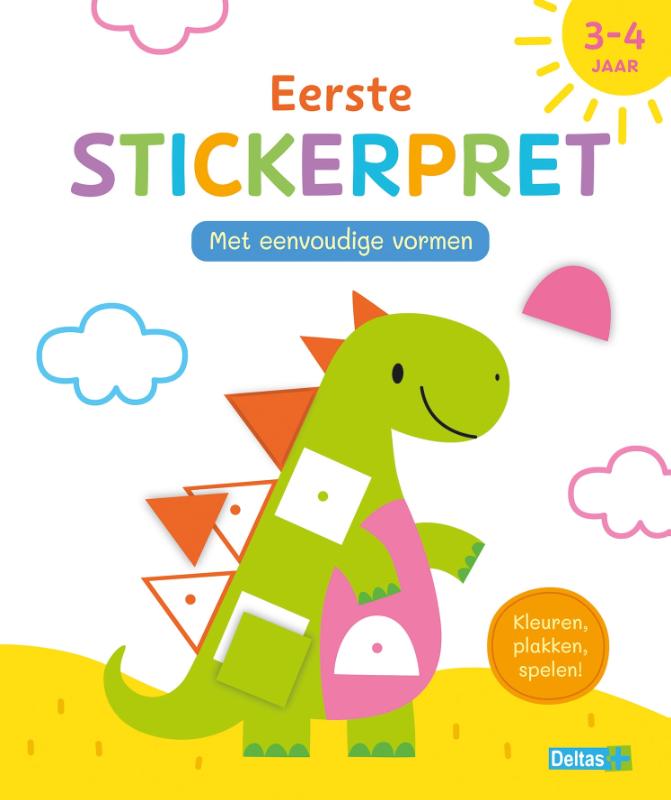 Omslag van Eerste stickerpret met eenvoudige vormen (3-4 j.)