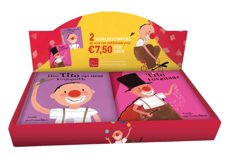 Omslag van Display met 6x Tito Tovenaar en 6x Hoe Tito zijn neus kwijtspeelde
