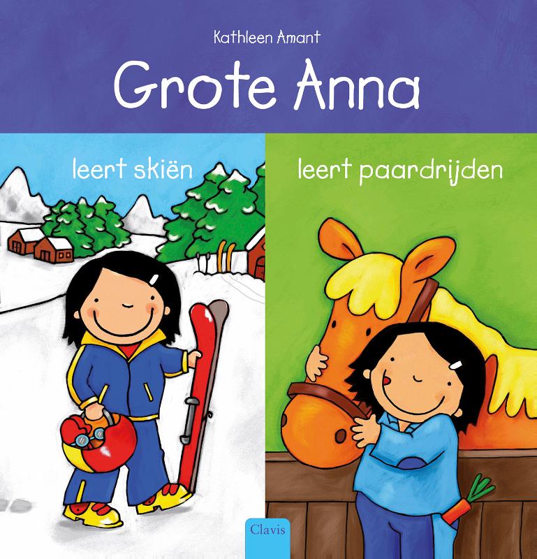 Omslag van Grote Anna leert skiën en Grote Anna leert paardrijden