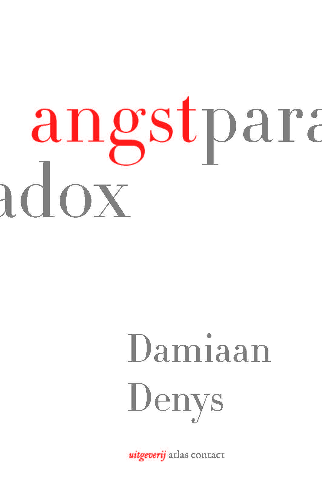 Omslag van Angstparadox