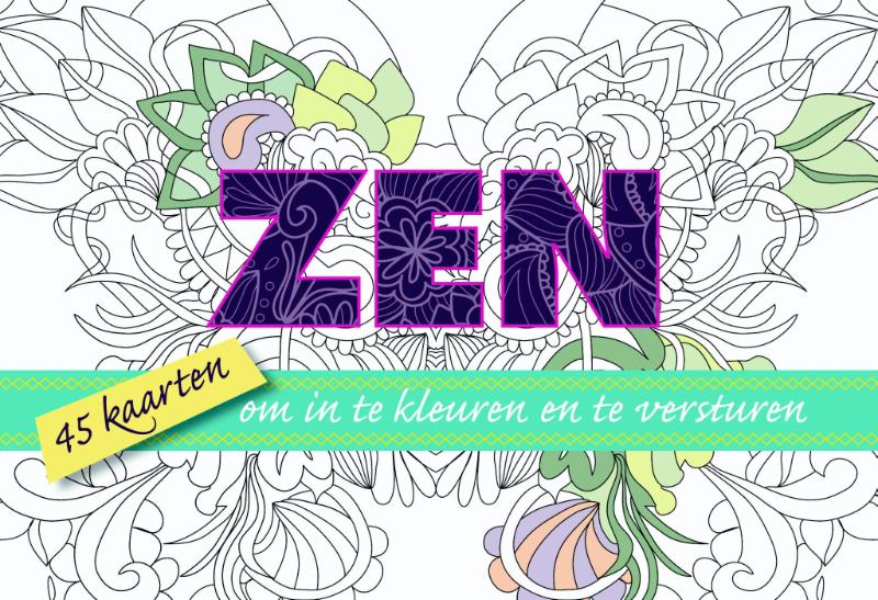 Omslag van Zen, 45 kaarten om in te kleuren en te versturen