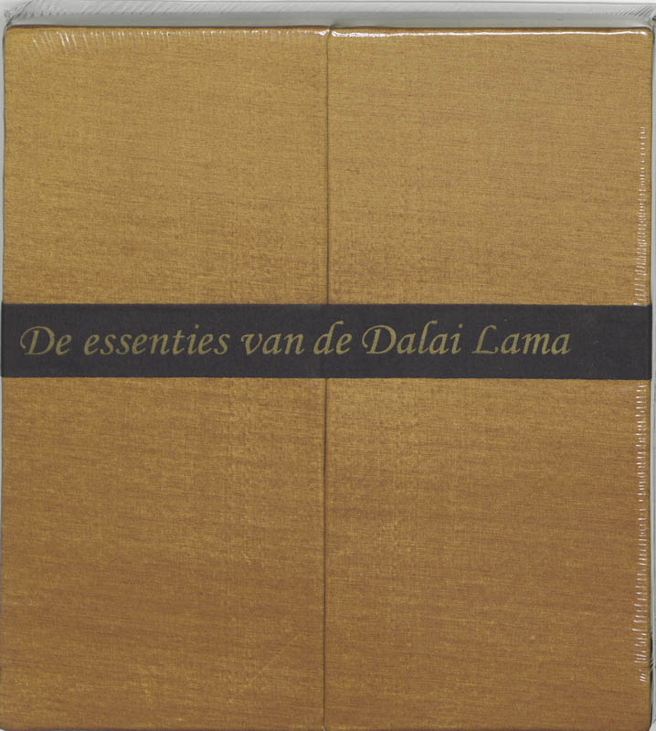 Omslag van De essenties van de Dalai Lama luxe zijden box met vier gebonden boekjes