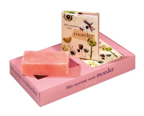 Omslag van Het mooiste voor moeder box, zeep, boekje