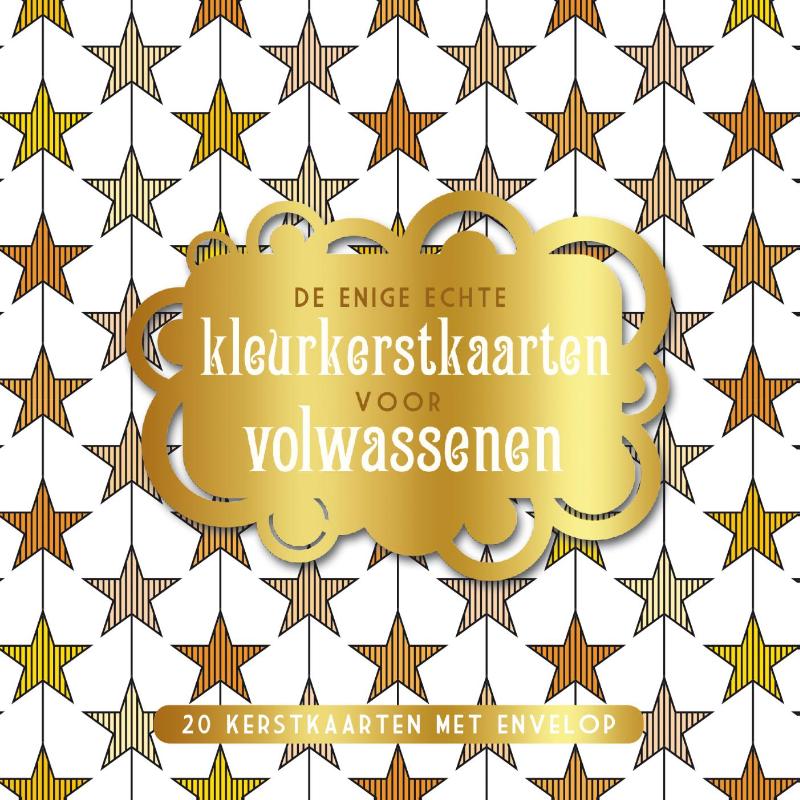 Omslag van De enige echte kleurkerstkaarten voor volwassenen - goud
