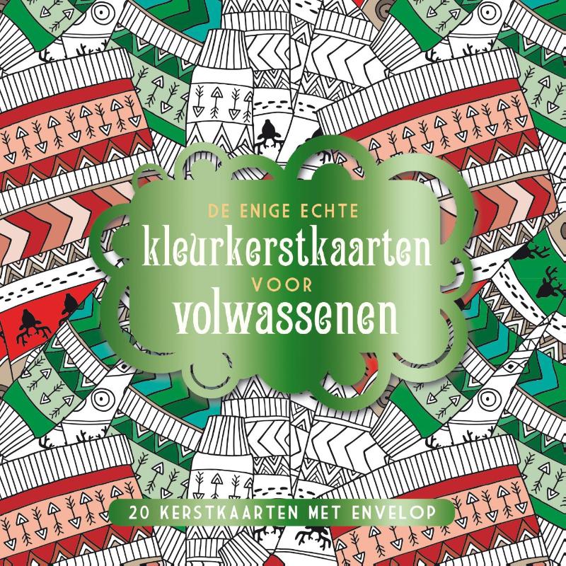 Omslag van De enige echte kleurkerstkaarten voor volwassenen - groen