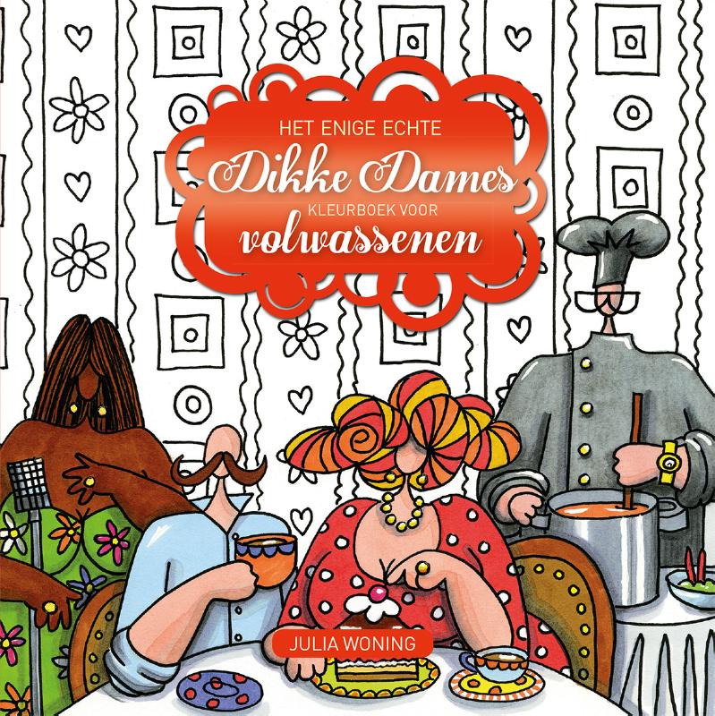 Omslag van Het enige echte Dikke Dames kleurboek voor volwassenen
