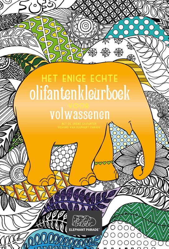Omslag van Het enige echte olifantenkleurboek voor volwassenen