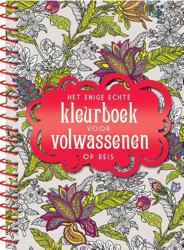Omslag van Pakket het enige echte kleurboek voor volwassenen op reis' met 'De enige echte kleurdoos voor volwassenen op reis