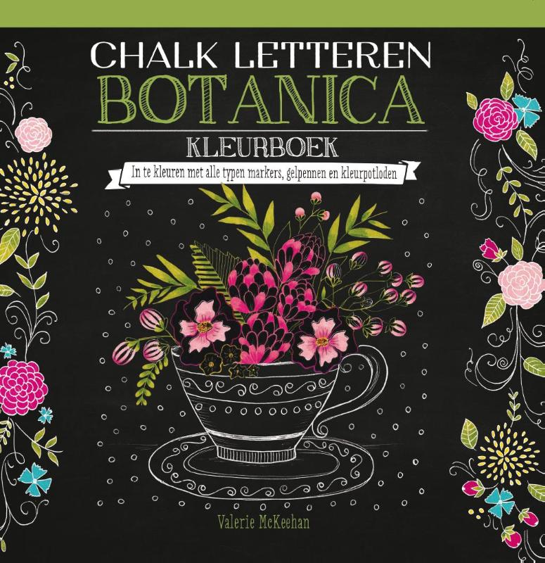 Omslag van Chalk letteren Botanica kleurboek