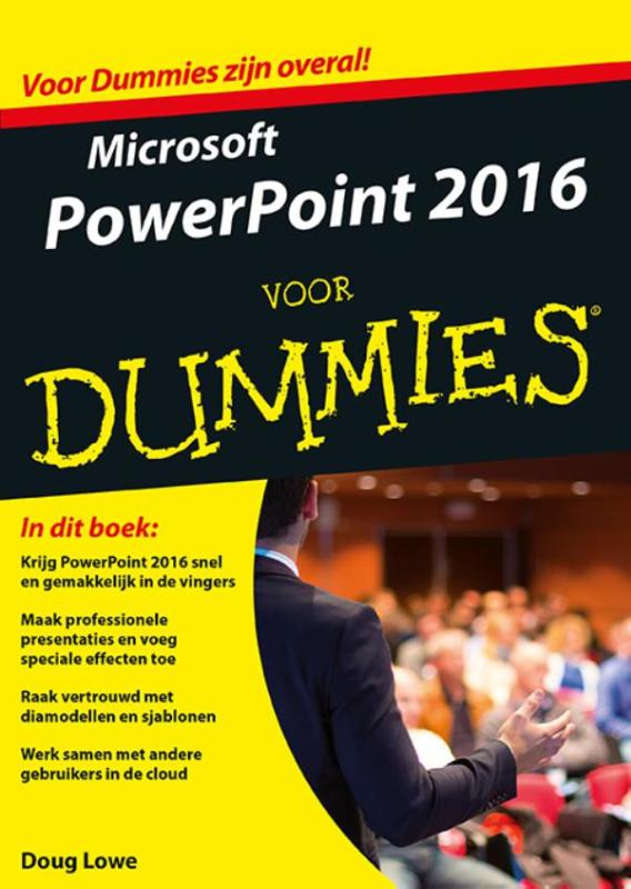Omslag van Microsoft Powerpoint 2016 voor Dummies