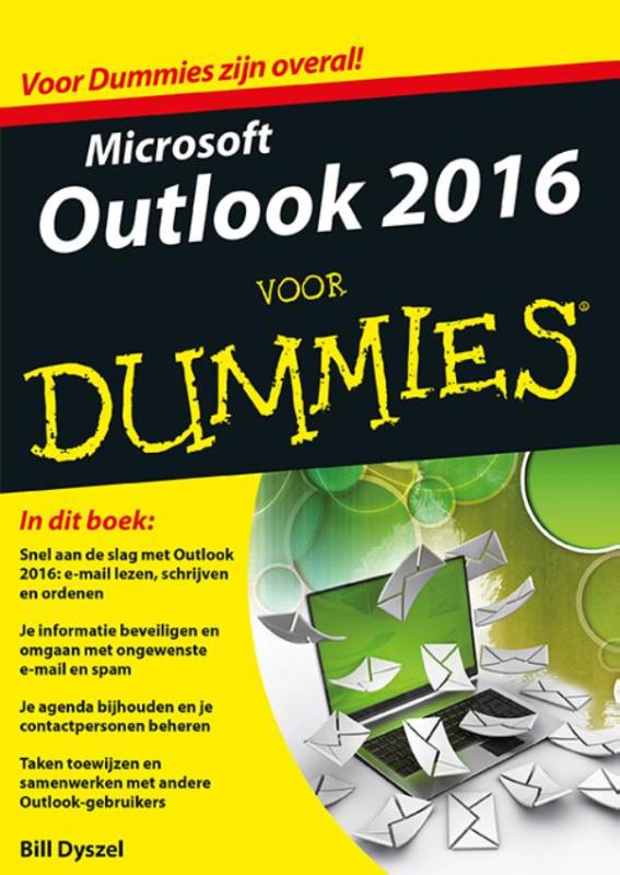 Omslag van Microsoft Outlook 2016 voor Dummies