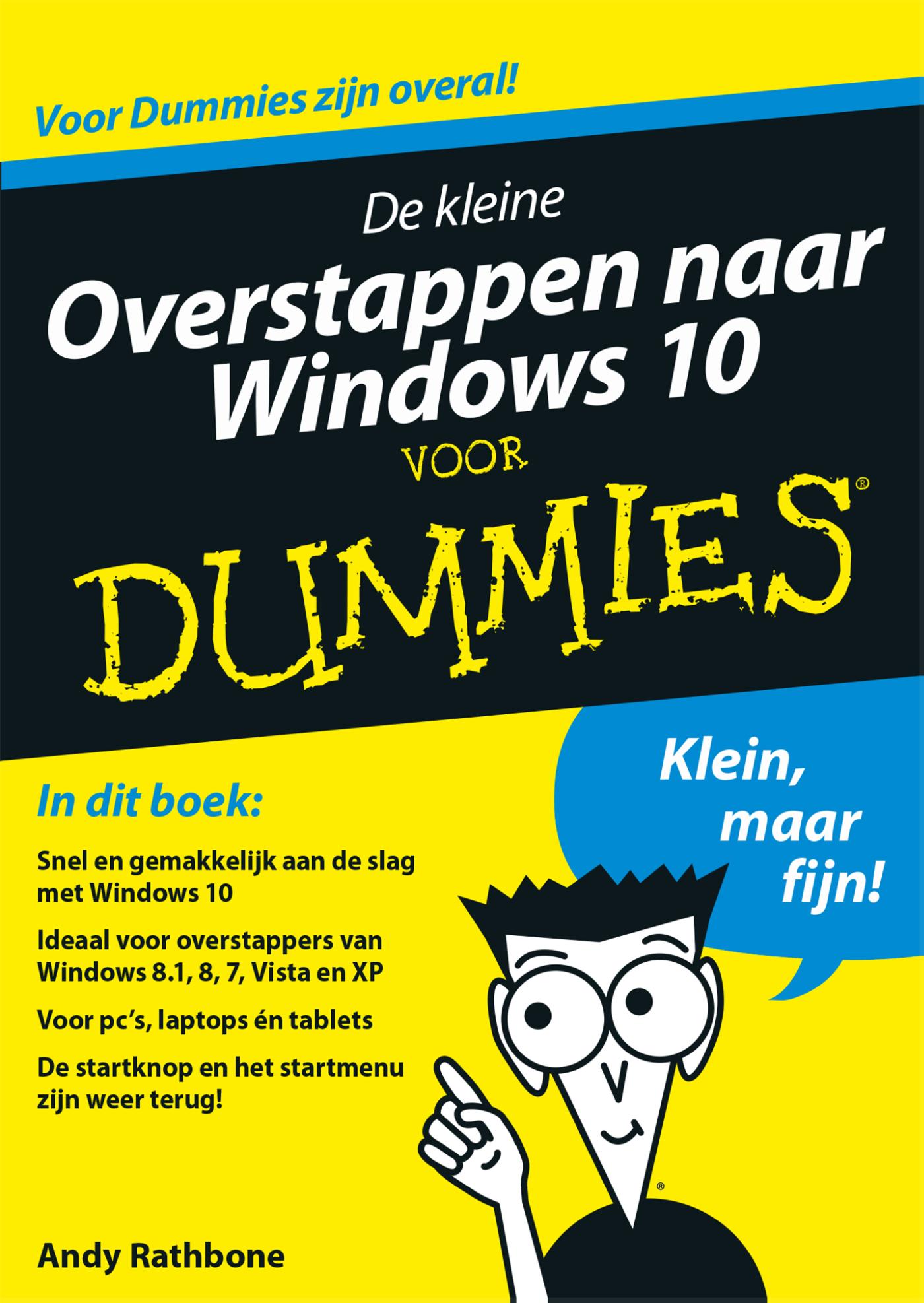 Omslag van De kleine overstappen naar Windows 10 voor Dummies