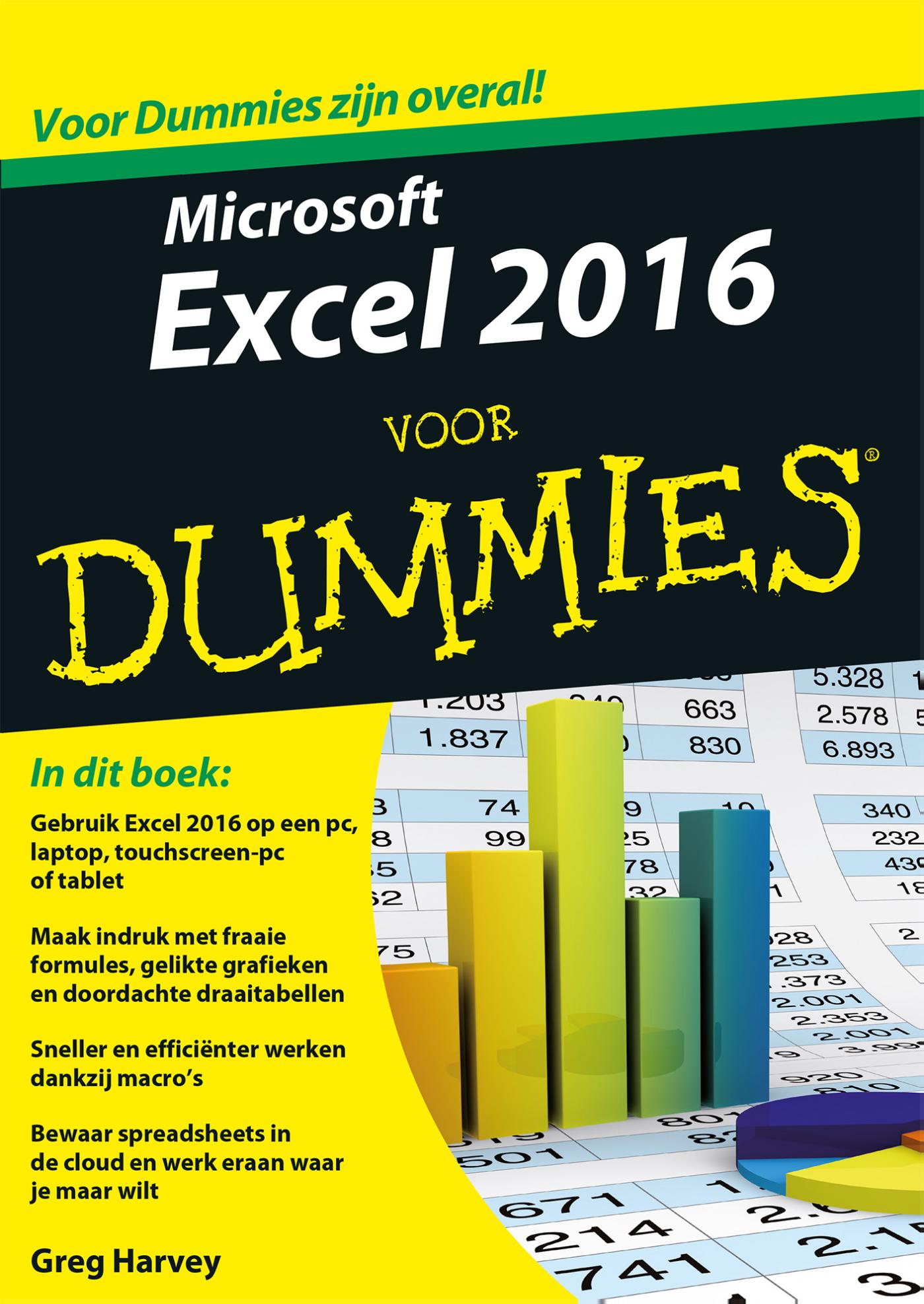 Omslag van Microsoft Excel 2016 voor Dummies