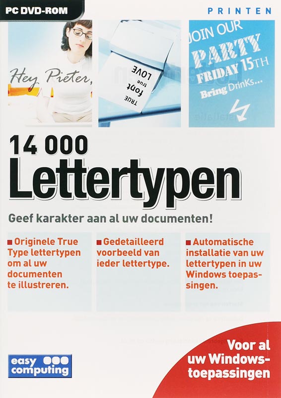 Omslag van 14.000 Lettertypen
