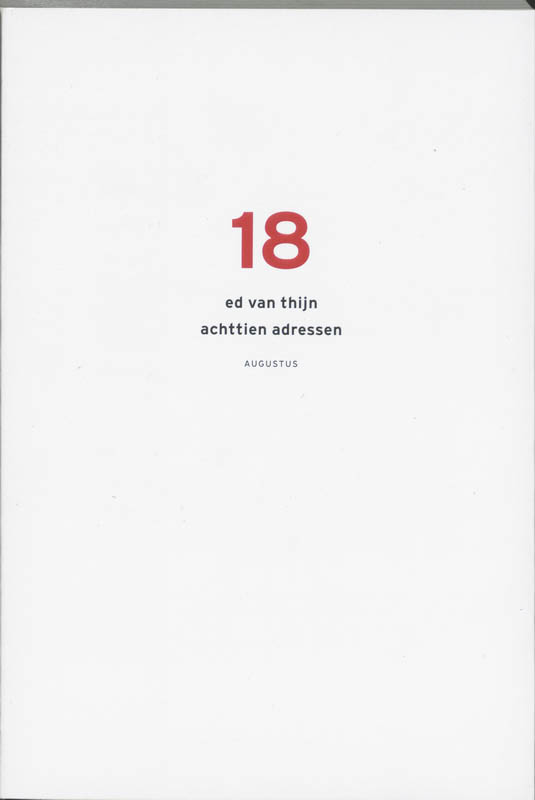 Omslag van 18 adressen