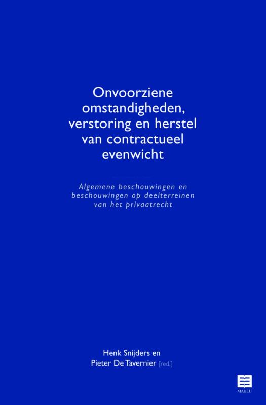 Omslag van Onvoorziene omstandigheden, verstoring en herstel van contractueel evenwicht