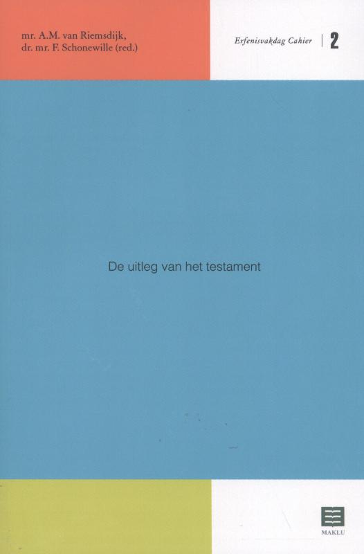 Omslag van De uitleg van het testament