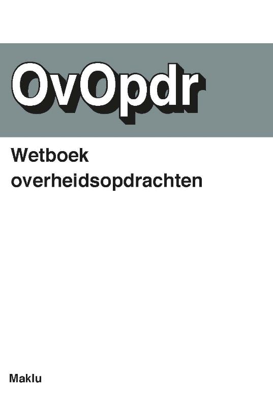Omslag van Wetboek Overheidsopdrachten