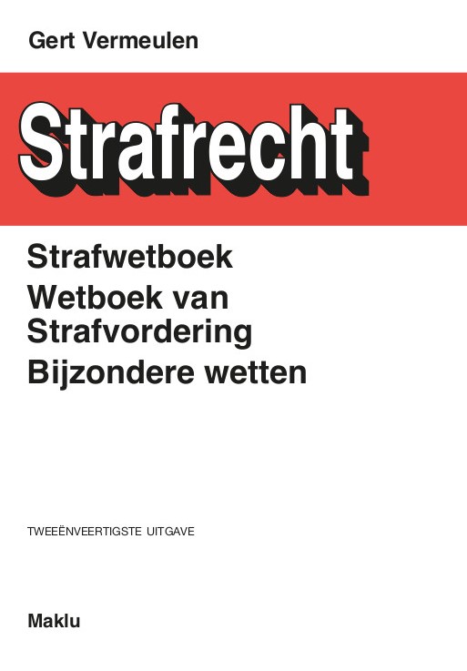 Omslag van Strafwetboek, Wetboek van Strafvordering, Bijzondere wetten
