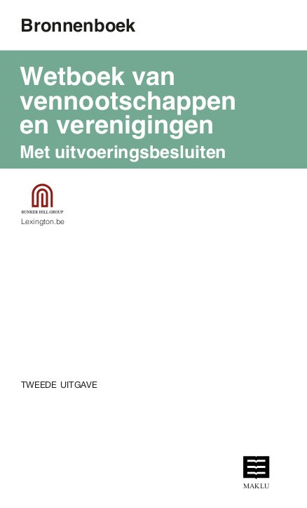 Omslag van Bronnenboek Wetboek vennootschappen en verenigingen met uitvoeringsbesluiten