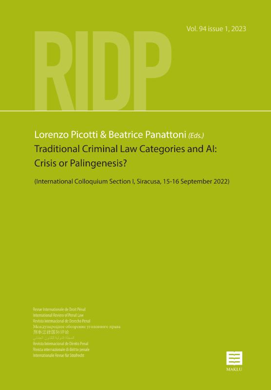 Omslag van Traditional Criminal Law Categories and AI: Crisis or Palingenesis?