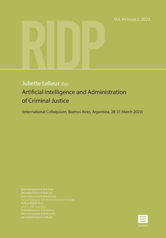 Omslag van Artificial Intelligence and Administration of Criminal Justice