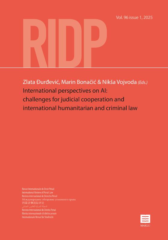 Omslag van International Perspectives on AI: Challenges for Judicial Cooperation and International Humanitarian and Criminal Law