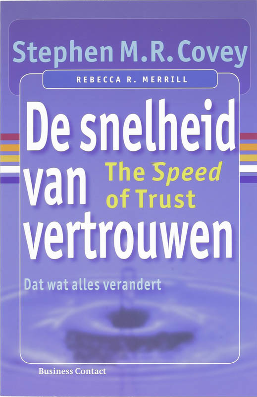 Omslag van De snelheid van vertrouwen