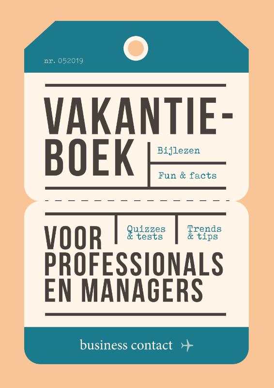 Omslag van Vakantieboek voor professionals en managers 2019