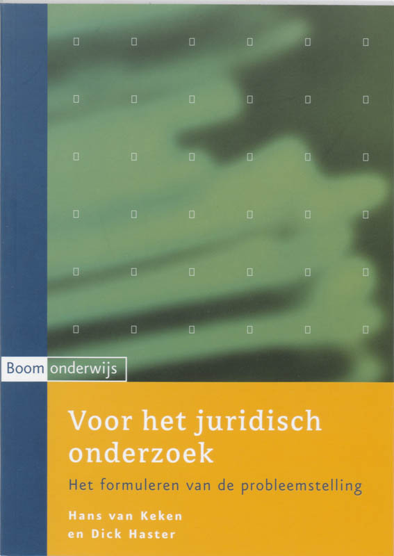 Omslag van Voor het juridisch onderzoek