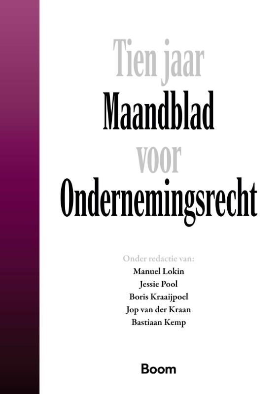 Omslag van Tien jaar Maandblad voor Ondernemingsrecht
