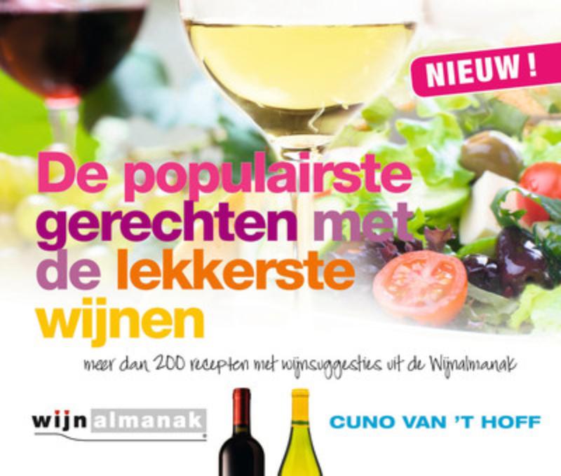 Omslag van populairste gerechten met de lekkerste wijnen
