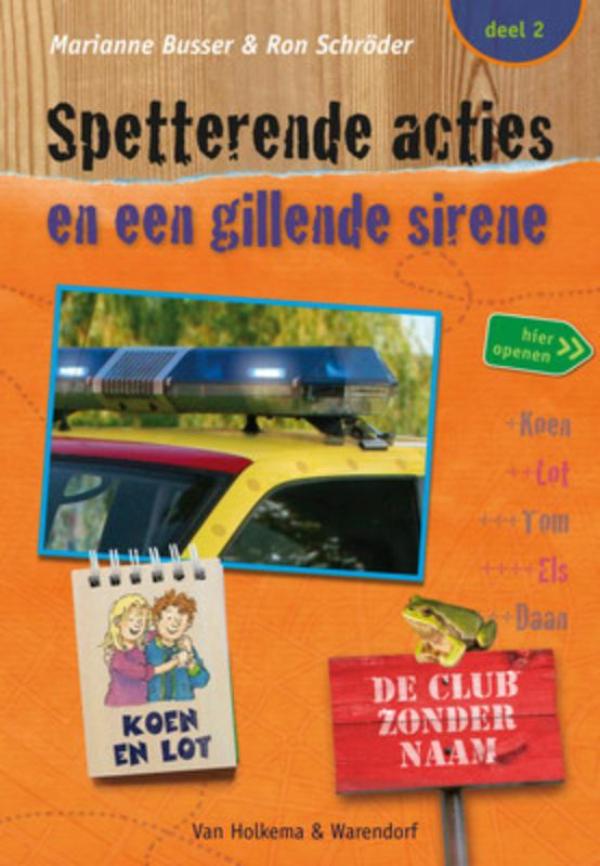 Omslag van Spetterende acties en een gillende sirene