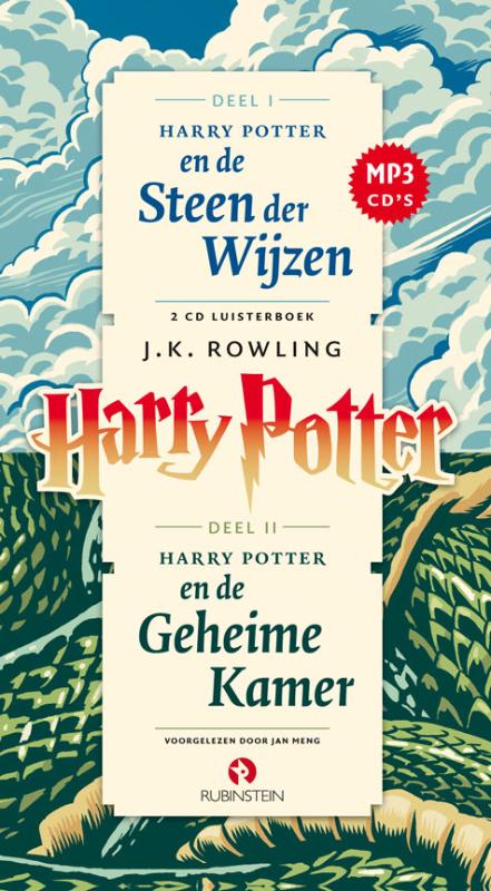 Omslag van Harry Potter en de steen der wijzen en Harry Potter en de geheime kamer