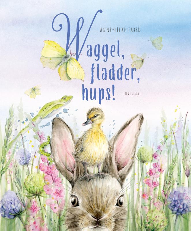 Omslag van Waggel, fladder, hups!