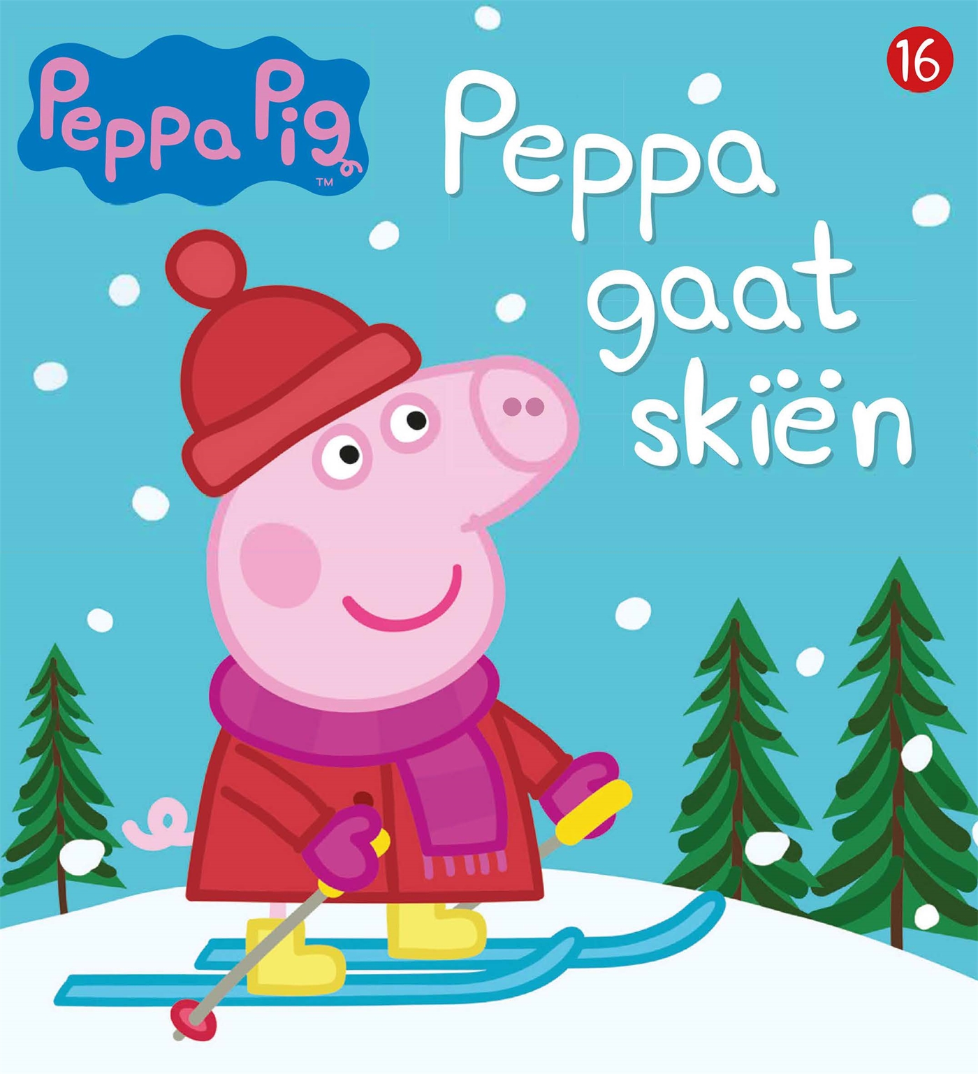 Omslag van Peppa Pig - Peppa gaat skiën (nr 16)