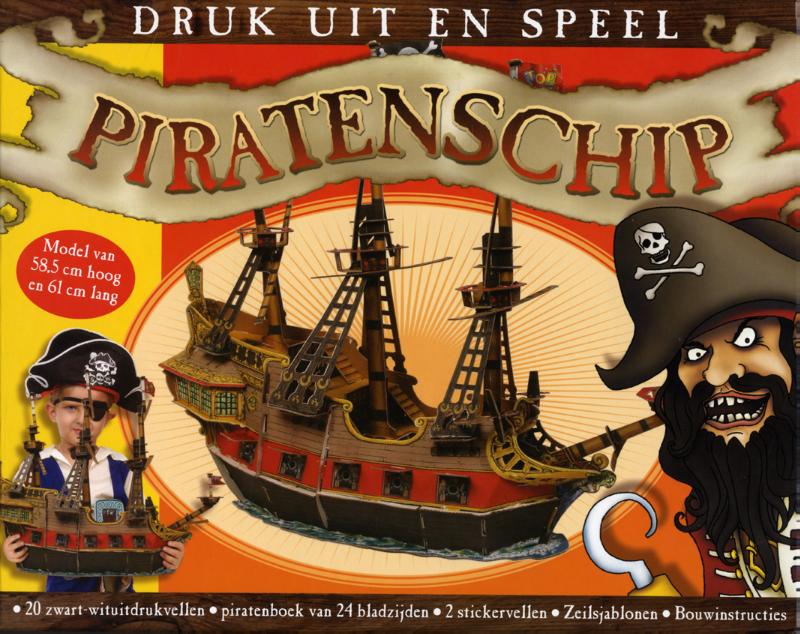 Omslag van Druk uit en speel piratenschip