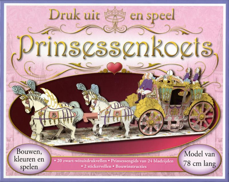 Omslag van Druk uit en speel prinsessenkoets
