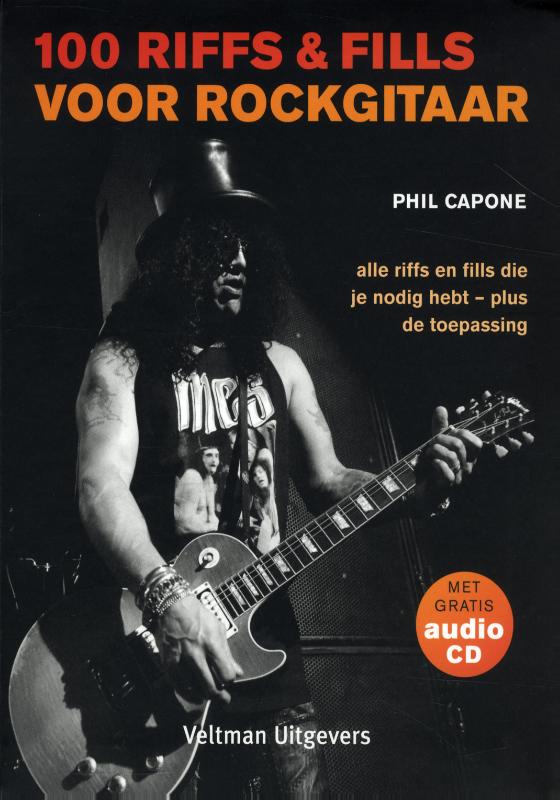 Omslag van 100 riffs & fills voor rockgitaar